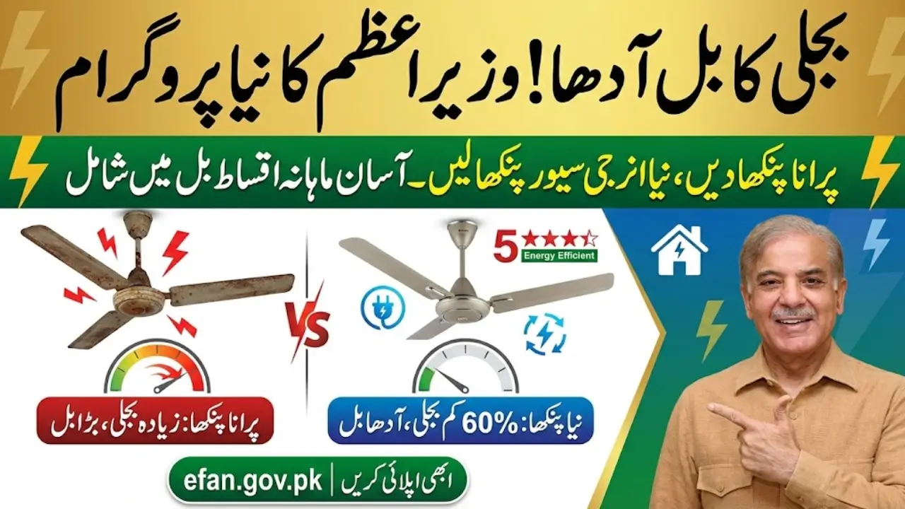 PM E Fan Replacement Program 2026 Online Registration Via efan.gov.pk